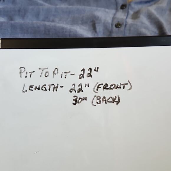 CAbi Womens Chambray Sleeveless Hi-low Button Front Top Blouse Size SM Open Back - Picture 9 of 9